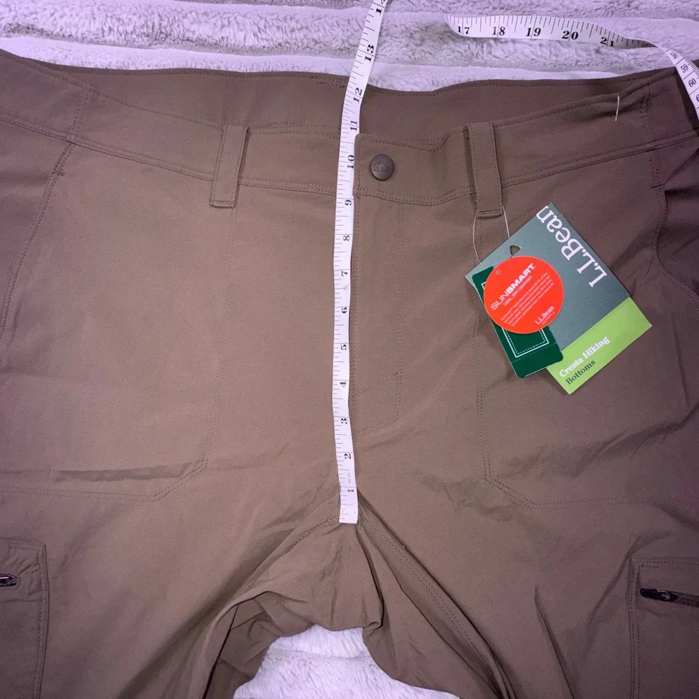 L.L.Bean Cresta Hiking Pants Mens‎ 38x29 Stretch Dark Cinder Tan Utility UPF 50+